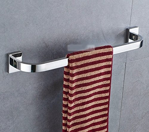 MBYW Portasciugamani Alto carico Portasciugamani da Bagno Porta Asciugamani da Bagno Porta Asciugamani Singolo Lungo Scaffale per Barra in Acciaio Inossidabile 304 Punch Libero, 63CM, Punch 1