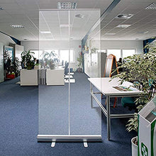 MSQL Rullo Trasparente Pull Up Banner Pop Up Divisore in plastica Scudo Protettivo Contro Lo starnuto, Piede di Supporto Girevole a 360 °, per Palestra, Salone,180 * 80cm