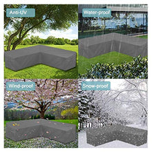 Copridivano componibile per esterni per impieghi gravosi 300x300x90cm, Copridivano componibile per patio 600D impermeabile al 100%, Anti-sbiadimento, Anti-UV, Copertura per mobili da giardino a f
