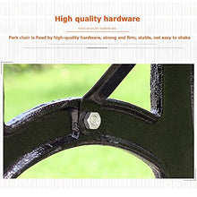 GaoF Panchine da Giardino con terrazza, panchine da Esterno per Il Tempo Libero, panchine da Giardino Resistenti alle intemperie in ghisa e Legno massello, Panca Decorativa retrò per 2-4