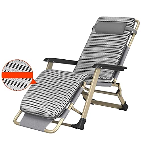 FACAZ Lettino Prendisole reclinabile, sedie Pieghevoli da Giardino reclinabili Spiaggia all'aperto con Cuscini Sedile Resistente all'Usura Antiscivolo