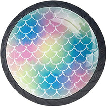 Scala a sirena sfumata blu rosa verde Pomelli per Porta Set di 4 Pomelli per Mobili Manopole per Cassetti Cucina Armadio Vetro