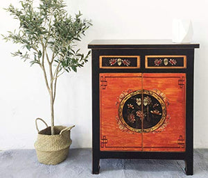 OPIUM OUTLET Comò cassettiera credenza consolle Credenza mobili Armadio Matrimonio armadietto Cinese Asiatico Orientale Antico Vintage Shabby-Chic Comodini Cinesi Camera da Letto