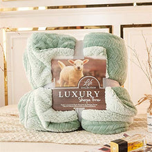 DSLK Coperte in Pile Verdi E Lanci Adulti Spessa Calda Calda Coperte Invernali Domestico Super Morbido Piumino Lusso Coperte Solide Tranquility Coperta Ponderata (Color : Style7, Size : 200x230cm)