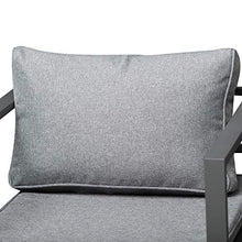 giordano shop Set Tavolo con 4 Sedie e 4 Sgabelli da Giardino in Alluminio Grigio
