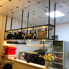 Organizzare Cucina Ferro Arte Soffitto Portabottiglie Semplice Industriale Ristoranti/Cucine/Bar Portabicchieri da Vino Appeso Portabottiglie Vino Rosso in Legno Massello con Luce/l Ca