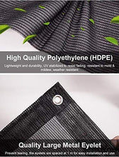 Telo Ombreggiante Panno Ombreggiante Nero (Fune Inclusa), Tenda da Sole Rettangolare/Quadrata a Vela, Eccellente Copertura in Rete per Esterni Portico Pergola Canopy Top, 85% di Protezione dai Raggi