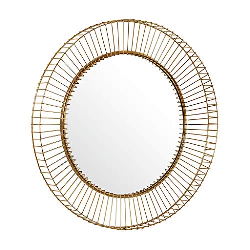 Specchi da parete per bagno Specchio Rotondo Dorato Specchio In Ferro Battuto In Stile Europeo Da Appendere A Parete Specchio Per Il Trucco Specchio Da Toeletta Rotondo Specchio Decorativo Per Ingress