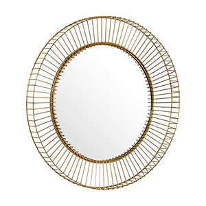 Specchi da parete per bagno Specchio Rotondo Dorato Specchio In Ferro Battuto In Stile Europeo Da Appendere A Parete Specchio Per Il Trucco Specchio Da Toeletta Rotondo Specchio Decorativo Per Ingress