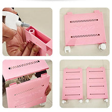 Scaffale CHDE Cremagliera delle merci - Cremagliera del bagno della cucina della casa del carrello di plastica del carrello dello strumento del salone di capelli di bellezza carrello degli attrezzi