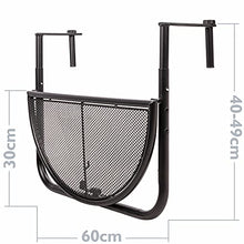 PrimeMatik - Tavolo Pieghevole semicircolare per Balcone 60x30cm Nero