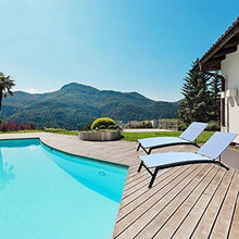 2X Lettino Prendisole Da Giardino Regolabile In 5 Posizioni 193 X 59 Cm Lettino Da Giardino E Piscina in Alluminio Con Rotelle Trasportabile E Pieghevole Tessuto Textilene Resistente Di Colore grigio