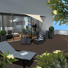 AMANKA Tenda da Sole UV - 2x2x2 m Triangolo HDPE - Telo di Protezione Solare Balcone Giardino Beige