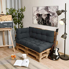Beautissu Set da 2 Cuscini per spalliera di divanetti con Pallet o bancali Eco Style - 60x40x10/20cm cad. - Grigio