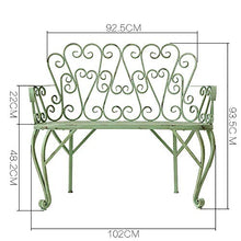 GaoF Panca in Metallo per Uso Domestico Panca da Giardino per Il Tempo Libero, Panca da terrazza in Stile Europeo in Ferro battuto per Esterni, Panca Decorativa per mobili
