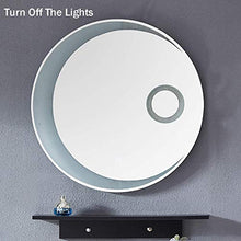 Specchi per Il Trucco a Parete Specchio Rotondo retroilluminato per Bagno Illuminato a LED con luci Specchio per Bagno con Interruttore a sensore tattile Luce Bianca/Luce Calda