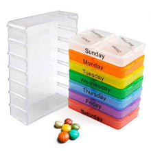 accessotech, porta pillole con i 7 giorni della settimana, Mini scatola per medicine, organizzatore per pillole