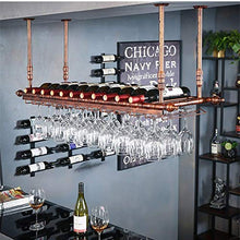 Porta Bicchiere Di Vino Rosso Portabottiglie da Vino Semplice e Creativo Portabicchieri Alto Portabicchieri Sospeso Supporto per Display da Bar Supporto per Tavolo da Bar, PZW, Marrone, 60 * 30cm
