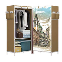 Wuxingqing Armadio portatile, modello semplice, armadio 3D in tessuto non tessuto, pieghevole, armadio piccolo panoramico opzionale, per armadio
