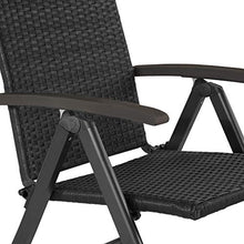 TecTake 800721 Poltrona da Giardino per Rilassarsi, Regolabile a 5 Altezze, Polyrattan, 68 x 58 x 107,5 cm -Disponibile in Diversi Colori (Nero | No. 403233)
