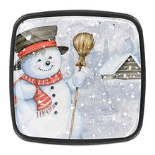 Modello di cartolina acquerello disegnato a mano con pupazzo di neve carino Pomelli per Porta 4 Pezzi Manopole per Mobili da Cucina Pomelli per Mobili Pomelli Per Cassetti/Cucina/Armadio Antichi