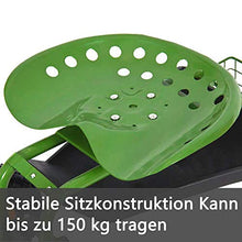 Patio Sedile Scorrevole Mobile Seating sede Giardino Lavoro del Carrello di acquisto per casa e Giardino,Verde