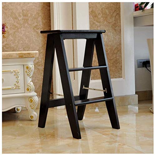 Supporto per Piante, Sgabello con Gradino in Legno, Sgabello con Scala Pieghevole, Supporto per Piante, scalette per vasi da Fiori per Interni, espositore Decorativo Multifunzione (Colore: Noce chia