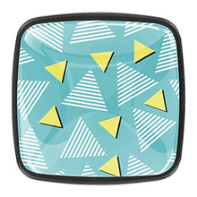 Configurazione astratta di triangoli Pomelli per Porta Set di 4 Pomelli per Mobili Manopole per Cassetti Cucina Armadio Vetro