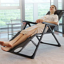 LINGZE Sedia Sdraio da Giardino Pieghevole e reclinabile Zero Gravity con poggiatesta Imbottiti Regolabili, Colore Nero