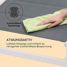 Blumfeldt Renazzo Lounge - Lettino Prendisole, Lettino da Giardino, Superficie: 186 x 56 cm, Schienale Regolabile in 6 Livelli, Superficie Imbottita Idrorepellente, ComfortMesh, Bianco/Grigio