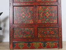 Yajutang - Cassettiera tibetana con motivo floreale dipinto a mano