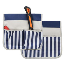 YCSD 2PCS Sgabello da Giardino per Sgabello da Giardino Borsa da Appendere Borsa da Sospensione Durevole in Tessuto Oxford （Striscia Bianca Blu）