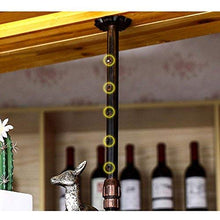 ZLJ Portabottiglie Portabottiglie Portabottiglie Arte Sottosopra Home Bar Portabottiglie da Parete Lunghezza 80 cm Larghezza 35 cm Bronzo Antico