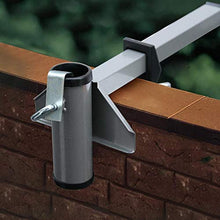 Leisuretime Porta ombrellone Porta ombrellone da Balcone Porta ombrellone da Giardino per impieghi gravosi Morsetto di Fissaggio Clip Staffa Recinzione Morsetto per ombrellone