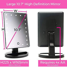 XRZY Specchio per Trucco da banco, Specchio da Viaggio per Trucco a LED, Specchio cosmetico Illuminato 10X Desk ingranditore Portatile