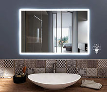 styleglass Specchio Bagno Rettangolare Personalizzabile Babel 60x80cm, Specchio Parete Made in Italy, Telaio in PVC e Squadrette in Lamiera, Kit Fissaggio Murale Incluso, Grado di Protezione IP20
