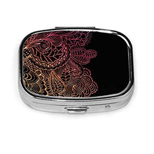 Scatola quadrata per pillole medicinali con pizzo caldo su nero moda pillola organizer da viaggio pillola dispenser per vitamine integratori