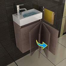 Bagno mobili/base & Water & su armadio & specchio/colore: marrone