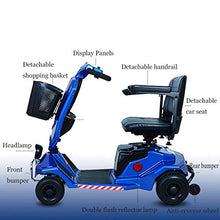 Accessori per la casa Anziani Disabili Scooter motorizzato per disabili Sedia a rotelle elettrica intelligente Sedia a rotelle a quattro ruote Pieghevole staccabile a lungo raggio Scooter da viaggi
