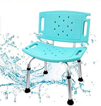 Sgabello da doccia Bagno sgabello bagno blu bagno sedia regolabile in altezza Bagno Sgabello con Big antiscivolo Pad lega di alluminio Sgabello donna incinta doccia Sgabello con PE Drain Consiglio Hol