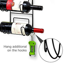 EZOWare Porta Bottiglie di Vino da Parete, Porta Asciugamani da Appendere 6 Ripiani Salvaspazio Multiuso a 6 Piani per Asciugamani Arrotolati, Bottiglie di Vino, Espositore Portaoggetti - Nero