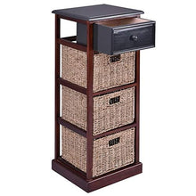 L.w.s Mobili per camera da letto Codice comodino 4 livelli in legno comodino in legno w / 1 cassetto e 3 cestelli da camera da letto mobili da camera da letto di alta qualità scatola di immagazzinaggi