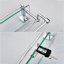 Semplicità Elegante Scaffale a Muro Scaffale Galleggiante Scaffali da Bagno in Legno Scaffale Rettangolo Vetro Temperato Scaffale Cosmetico Appendiabiti Guardrail Salva Spazio - 3 Dimensioni, HJJ,