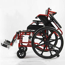Carrozzine Semoventi, Trasportabili da Viaggio Schienale Alto Semovente, in Lega di Alluminio Pieghevole con Schienale Rimovibile Pneumatico Non Pneumatico Pedali Regolabili Disabilitati/El A