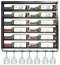 zvcv Portabottiglie per Vino Portabottiglie per Vino da casa Calici da Cucina Portabottiglie per liquori Carrello Vuoto Area controllata per umidità se Pre-Statua, 75X10X85Cm