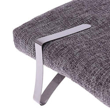 Fogun - Set di 4 fermatovaglia, in acciaio inox, argento, 6,8 x 6,5 cm