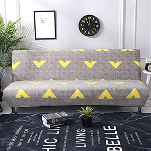 Festnight Copridivano Senza braccioli Fodera per Divano Letto Elasticizzata Fodera per Divano Letto Pieghevole Completamente Elastica Senza braccioli Antiscivolo per Divano a Due/Tre posti