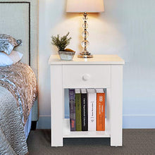 Comodino Comodino Semplice in Legno Durevole Contenitore per con Cassetto Bianco Adatto per Camera da Letto Comodino Bagno Corridoio Soggiorno