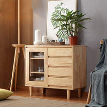 LULUVicky in Piedi Bagagli Petto in Piedi Gabinetto Governo di immagazzinaggio Armadio Accent armadietto Laterale Cassetto Bassa Credenza (Color : Natural, Size : 90x40x80cm)