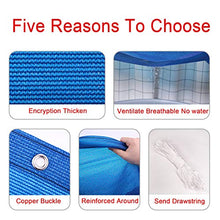 Rete Tessuta Ombreggiante in Blu,Tenda a Vela Rettangolare,Traspirante,Anti età,Resistente ai Raggi UV,Vela Ombreggiante,Tenda da Sole per Esterno,per Piante Grasse,Balcone (1.9x3m/6.2x9.8ft)